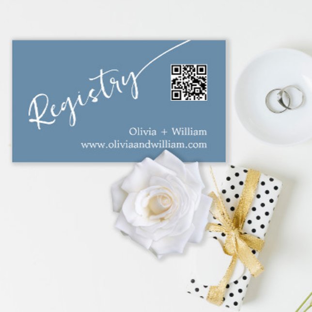 Tarjeta de registro de Boda de código QR Periwinkl (Subido por el creador)