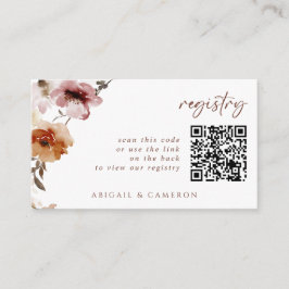 Tarjeta de registro de Boda de código QR Terracott