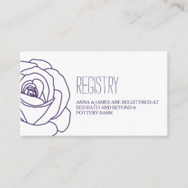 Tarjeta de registro de Boda de esquema de Rosa púr