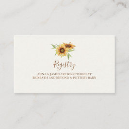 Tarjeta de registro de Bodas de girasol de país
