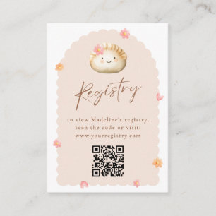 Tarjeta de registro de código QR de Baby Shower de