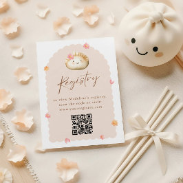 Tarjeta de registro de código QR de Baby Shower de