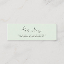 Tarjeta de registro de ducha manuscrita minimalist