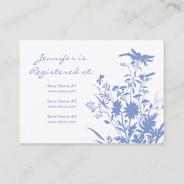 Tarjeta de registro de flores silvestres (Anverso)
