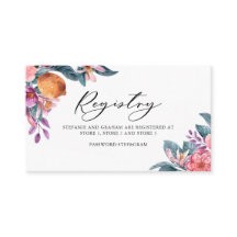 Tarjeta de registro de Naranjas botánicos y Bodas