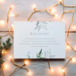 Tarjeta de registro de novias de vacaciones | Wrea