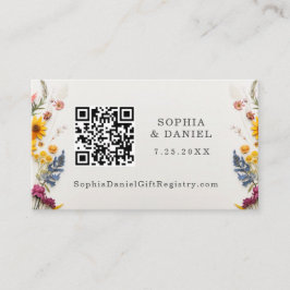 Tarjeta de registro de regalo de ducha de novia co