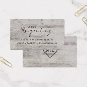 Tarjeta de registro de regalo de ducha de Sweethea