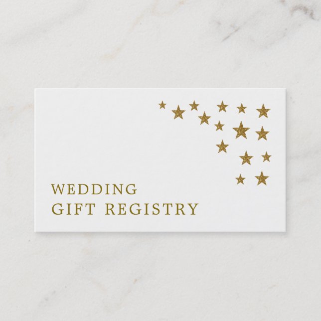 Tarjeta de registro de regalo de Gold Purpurina St (Anverso)