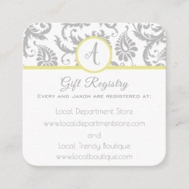 Tarjeta de registro de regalo de la boda Iris Dama