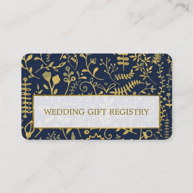 Tarjeta de registro de regalo del Boho de Oro Orie (Anverso)