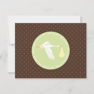 Tarjeta de registro de tienda Baby Shower - Marrón