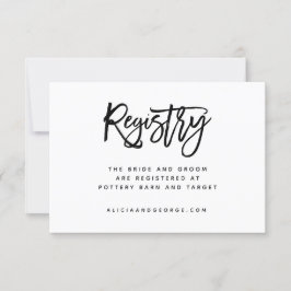 Tarjeta de registro de tipografía de pincel