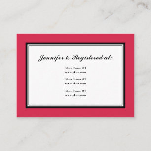 Tarjeta de registro de Tuxedo en rojo clásico