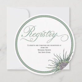 Tarjeta de registro del Boda de redondeo de flores