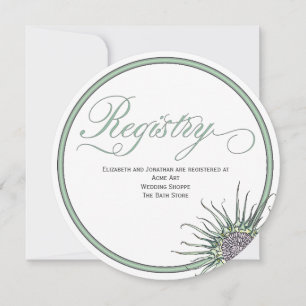 Tarjeta de registro del Boda de redondeo de flores