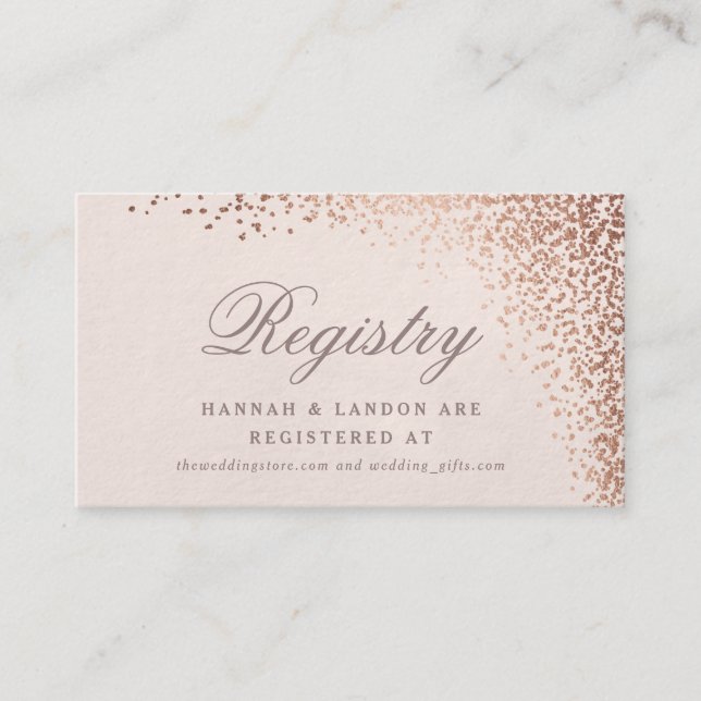Tarjeta de registro del boda del Relieve metalizad (Anverso)