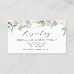 Tarjeta de registro del Boda Eucalyptus y Flores B