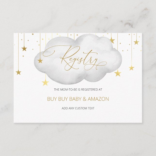 Tarjeta de registro Moon and Stars (Anverso)