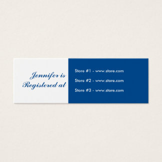 Tarjeta de registro pequeña de Stork Baby Shower -