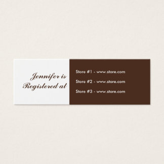Tarjeta de registro pequeña para Baby Shower Stork