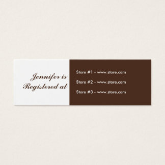 Tarjeta de registro pequeño de Stork Baby Shower -