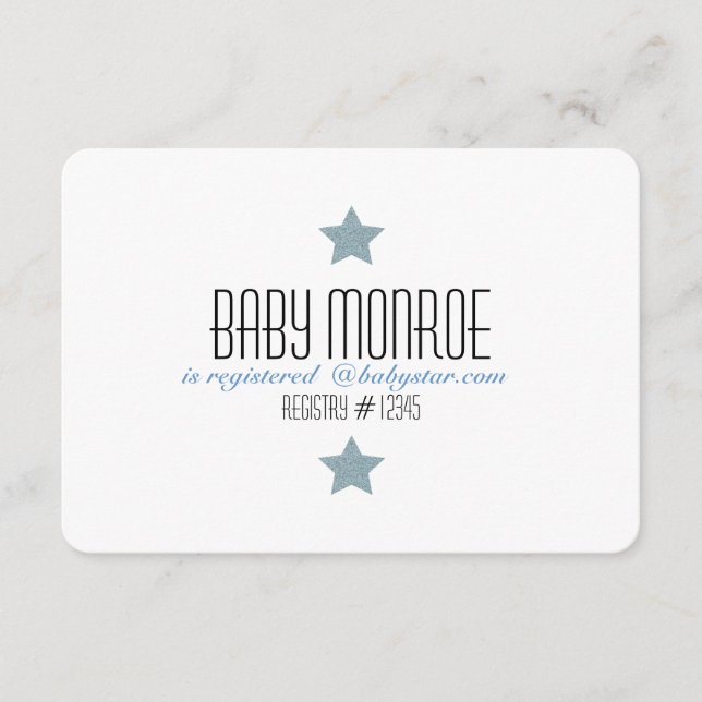 TARJETA DE REGISTRO TWINKLE-BABY SHOWER (Anverso)