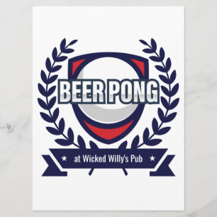 Tarjeta de reglas de personalizable Beer Pong