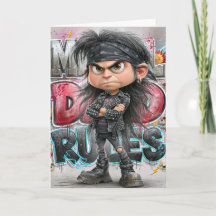 Tarjeta de reglas del papá metal