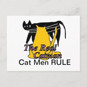 Tarjeta de reglas para hombres de gato