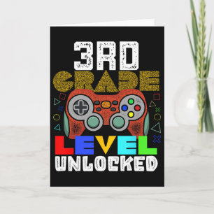 Tarjeta De Regreso a la Escuela Gamer de 3er Grado