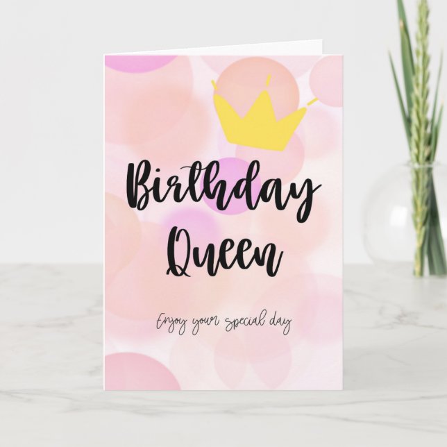 Tarjeta de Reina de Cumpleaños (Anverso)