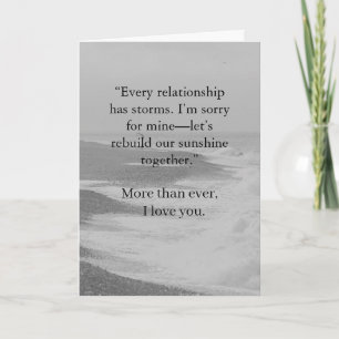 Tarjeta de relación 'Lo siento' Disculpa elegant