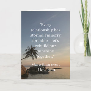 Tarjeta de relación Lo siento   Disculpa elegante