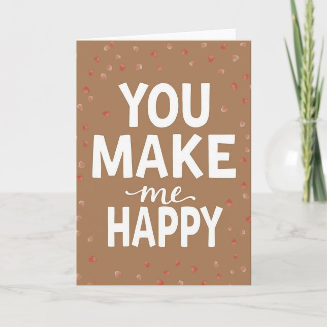 Tarjeta de relación 'Me haces feliz' (Anverso)