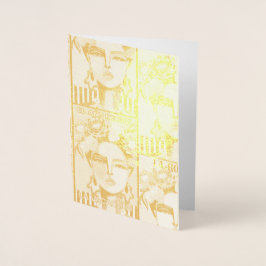 Tarjeta de Relieve metalizado