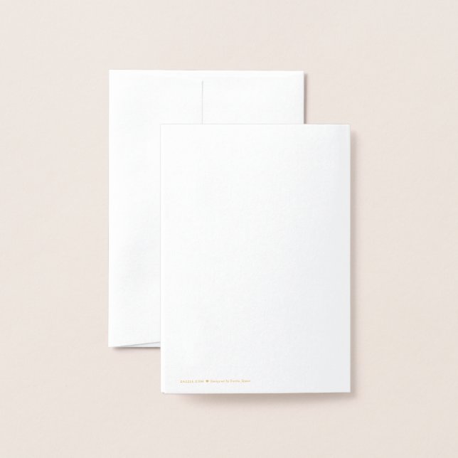 Tarjeta de Relieve metalizado (Reverso con sobre)