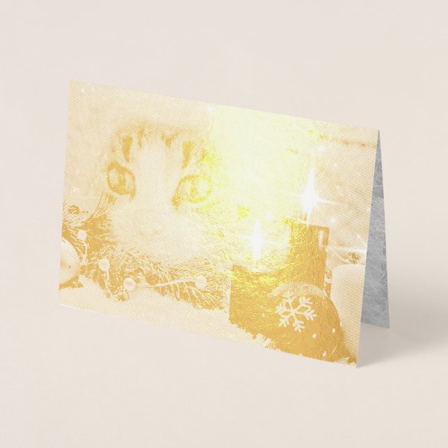 Tarjeta de Relieve metalizado #1 para Navidades de (Anverso)