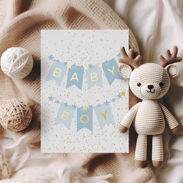 Tarjeta de Relieve metalizado Baby Boy Felicitacio (Subido por el creador)