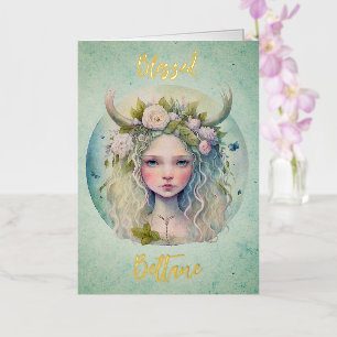 Tarjeta de Relieve metalizado Beltane