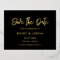 Tarjeta de Relieve metalizado contemporánea Save t