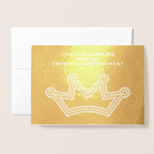 Tarjeta de Relieve metalizado Crowning Achieving
