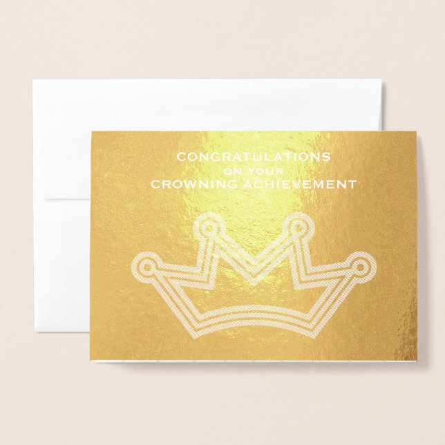 Tarjeta de Relieve metalizado Crowning Achieving (Anverso con sobre)