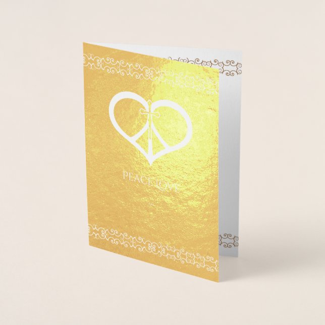 Tarjeta de Relieve metalizado de amor y simpatía p (Anverso)