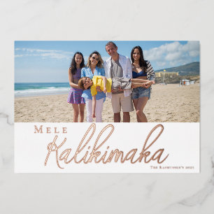 Tarjeta de Relieve metalizado de caligrafía de nav