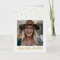 Tarjeta de Relieve metalizado de cumpleaños feliz