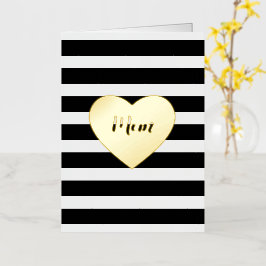 Tarjeta de Relieve metalizado de Día de la Madre d