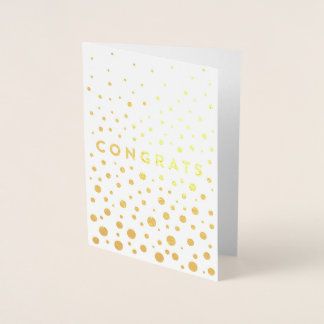 Tarjeta de Relieve metalizado de felicitaciones