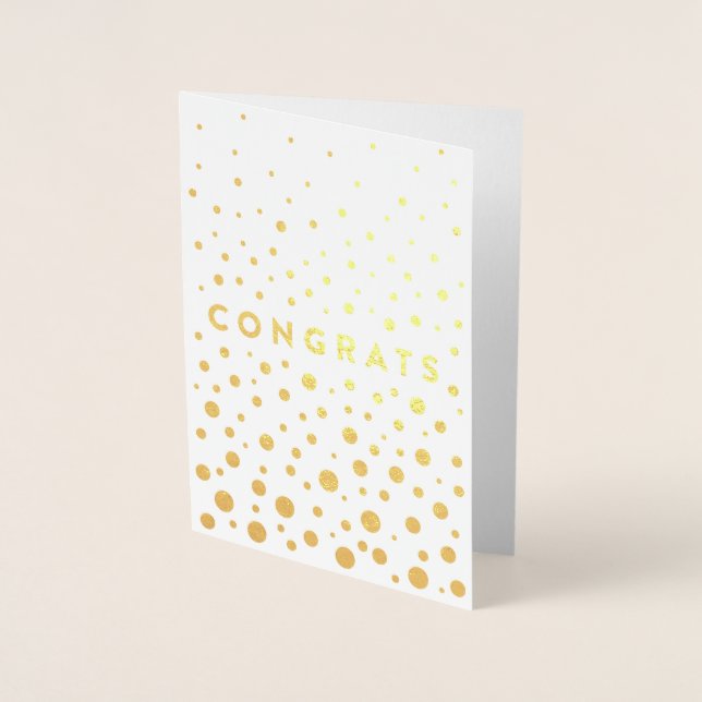 Tarjeta de Relieve metalizado de felicitaciones (Anverso)