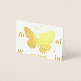 Tarjeta de Relieve metalizado de 🦋 GOLDEN BUTTERF